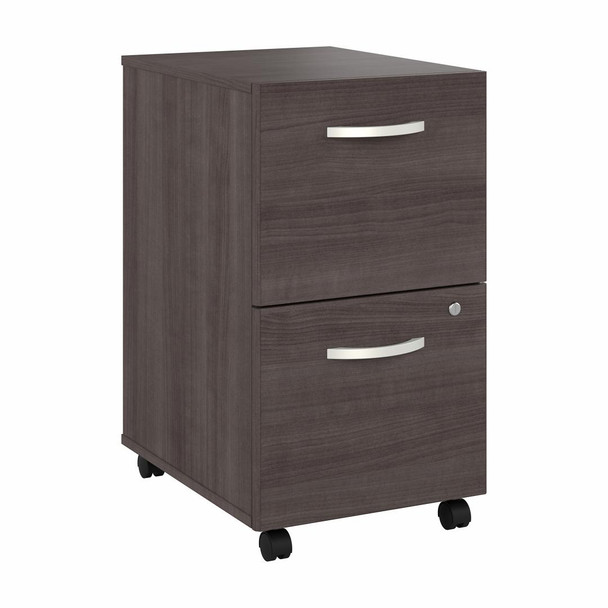 Bush Furniture Hybrid 2 Drawer Mobile File Cabinet Assembled In Storm Gray - HYF116SGSU-Z