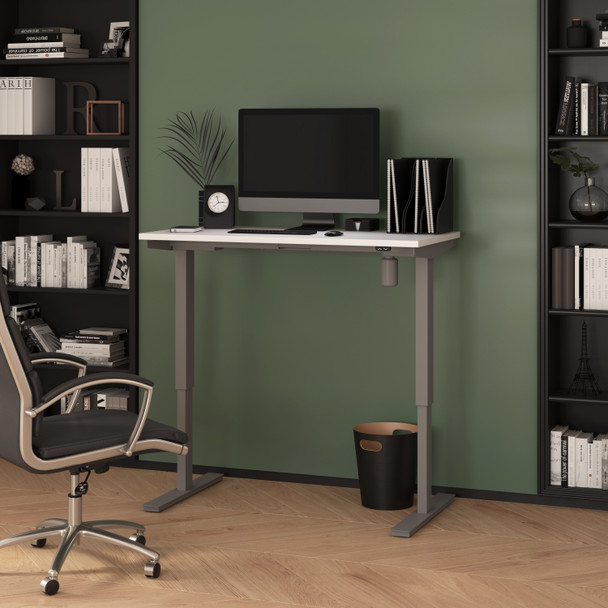 Bestar Upstand 24” x 48” Standing Desk in White - 175859-000017