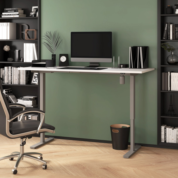 Bestar Upstand 30” x 72” Standing Desk in White - 175879-000017