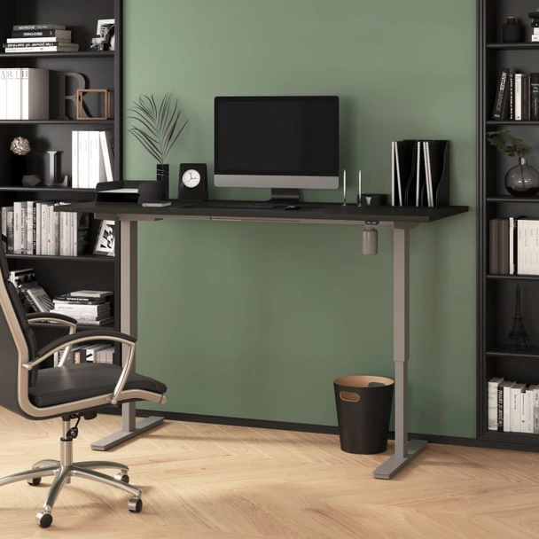 Bestar Upstand 30” x 72” Standing Desk in Deep Grey - 175879-000032