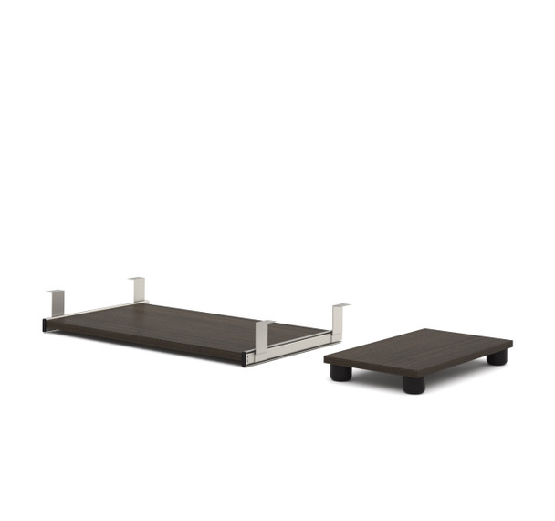 Bestar Embassy 66W Executive Desk with Two Pedestals in Dark Chocolate - 60850-79