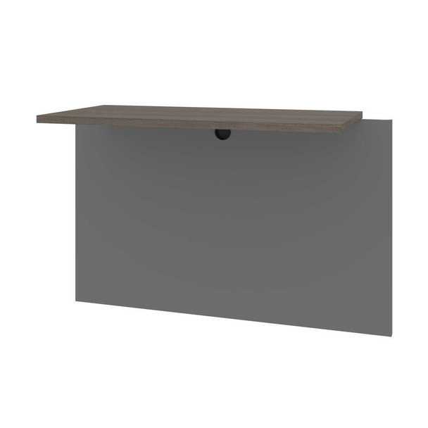 Bestar Prestige + 40W Desk Bridge in Bark Grey & Slate - 99820-000047