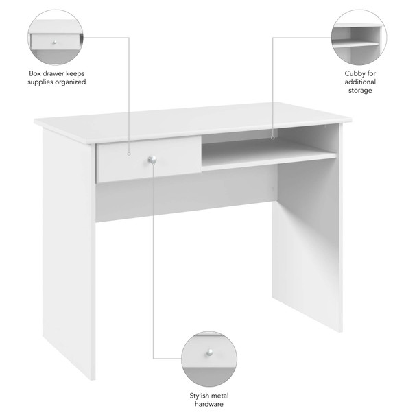 Bush 40"W Writing Desk White - WC31940 Bush 40"W Writing Desk White - WC31940
