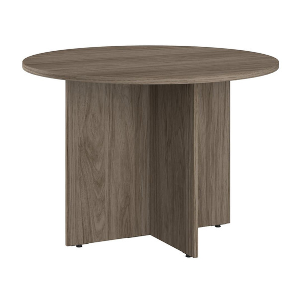 Bush Business Furniture Round Conference Table 42" Modern Hickory - 99TB42RMH