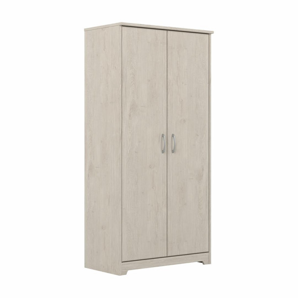 Bush Furniture Cabot Tall Storage Cabinet with Doors Linen White - WC31199