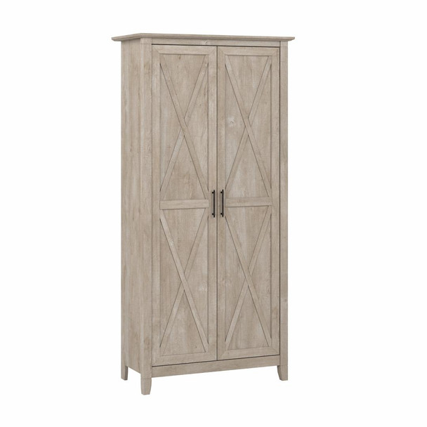 Bush Furniture Key West Tall Storage Cabinet In Reclaimed Pine - KWS266RCP-03