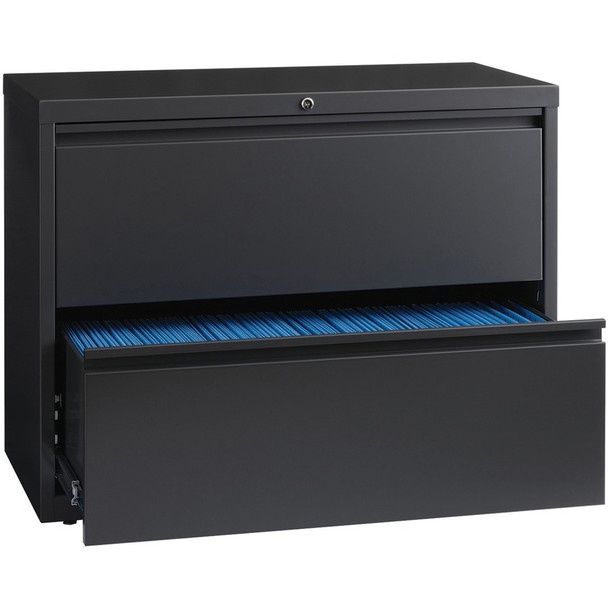 Lorell Fortress Series 2-Drawer Lateral File Charcoal - LLR60449