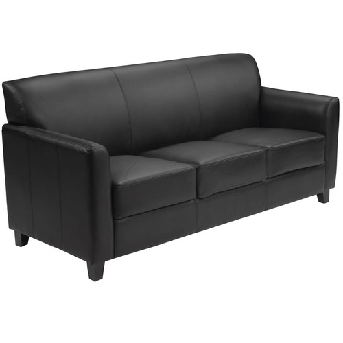 Flash Furniture Diplomat Leather Sofa BT-827-3-BK-GG Ships Free!