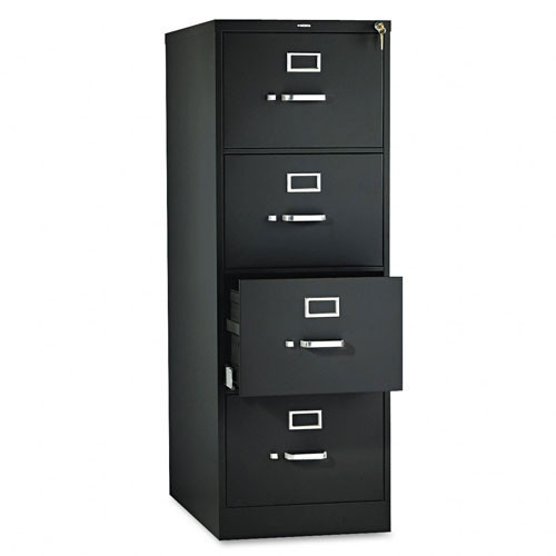 HON 510 25 D Vertical 4 Drawer File Cabinet Black
