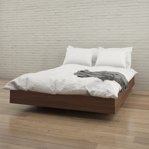 Nexera Queen Size Platform Bed, Walnut - 346031 Free Shipping!