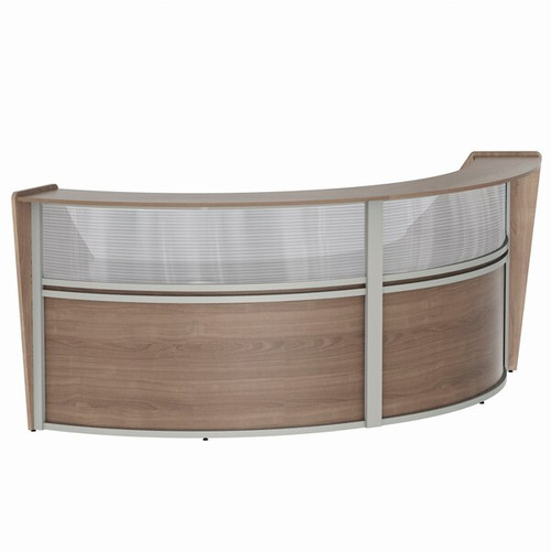 Linea Italia Double Reception Station with Polycarbonate Walnut ...