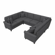 Bush Furniture 113W U Shaped Sectional Couch Charcoal - HDY112BCGH-03K