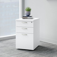 Bush Furniture Easy Office 3 Drawer Mobile File Cabinet White - EO104WHSU