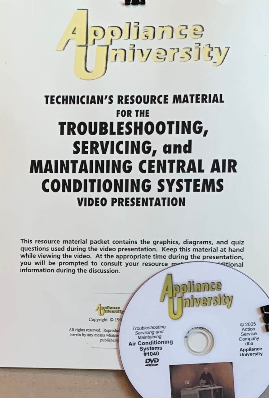 This streamed tutorial shows the specifics of Troubleshooting, Servicing & Maintaining Central Air Conditioning System.