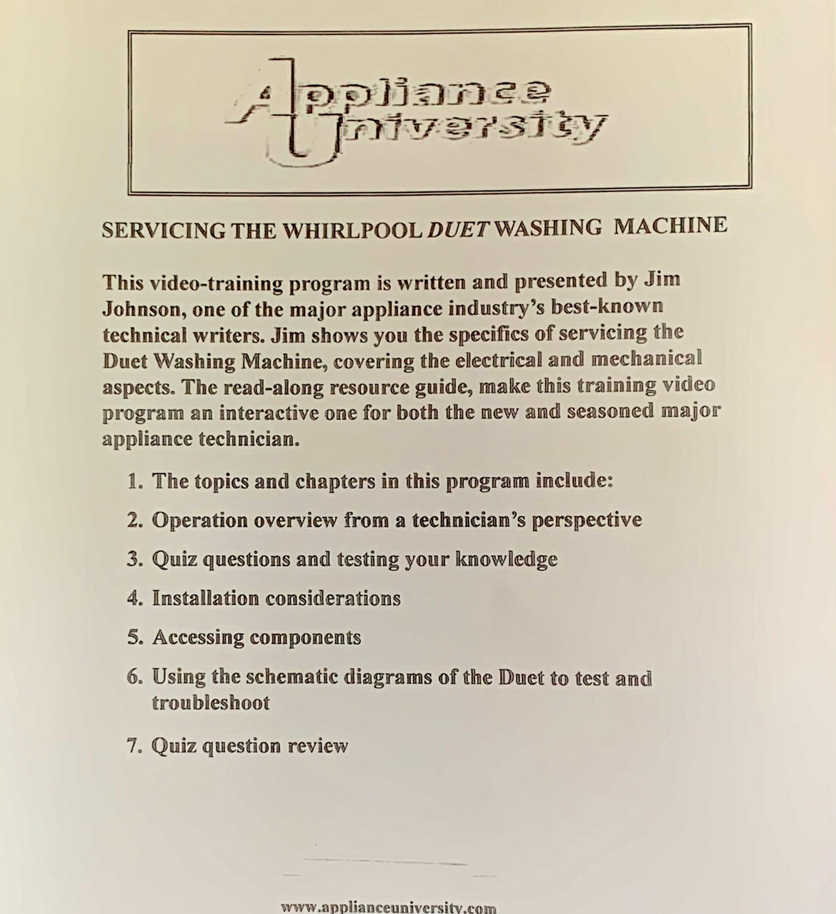 Resource Guide for the Whirlpool Duet Clothes Washer 