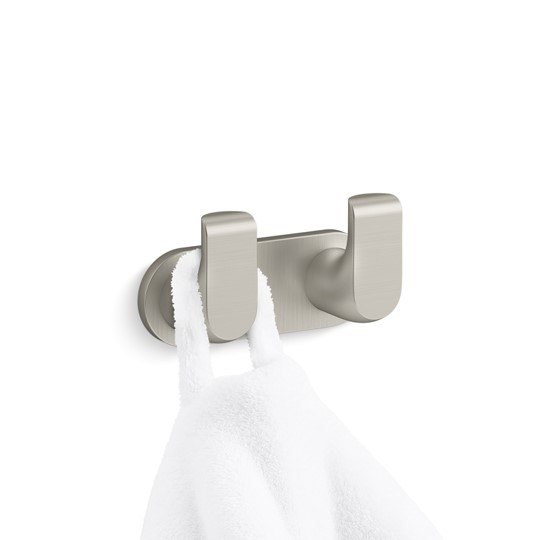 Kohler Avid 雙邊衣帽掛鉤 (羅曼銀)
