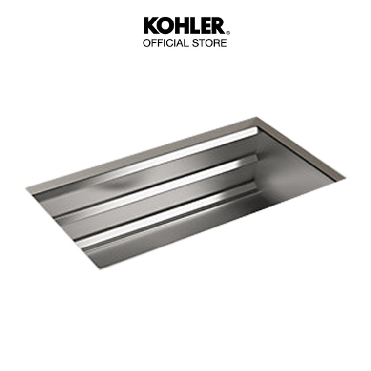 Kohler Prolofic 下崁式不銹鋼單槽 含落水頭、水管與廚房配件 (840x450x254mm)