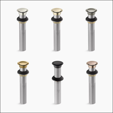 Kohler 彈跳式落水頭-無溢水孔盆用-33151 (CP/AF/BN/2MB/BL/RGD, 共六色)