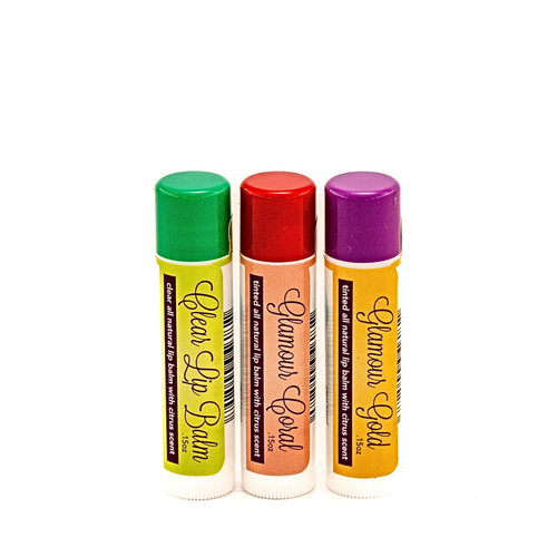 The Trio - Buy all 3 Lip Balms (clear, gold, coral)