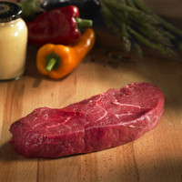 Bison sirloin steak raw