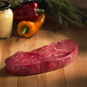Bison sirloin steak raw