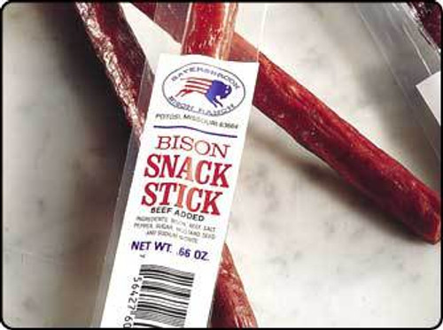 Bison Snack Sticks: (24) .66oz  (1lb.) 