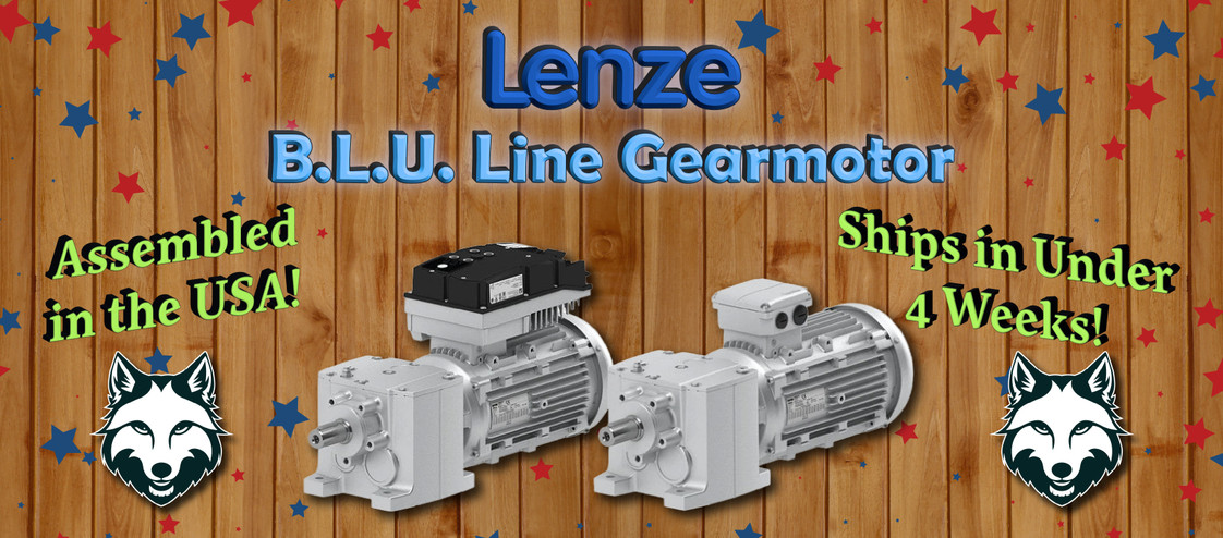 Assembled in the USA! Lenze B.L.U Line Gearmotor