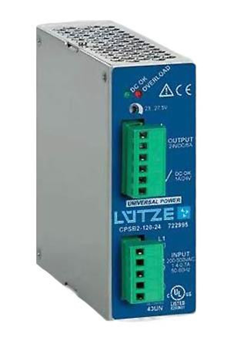 Power Supply, 120W, 1/2 Phase, Regulated, 24VDC/5A