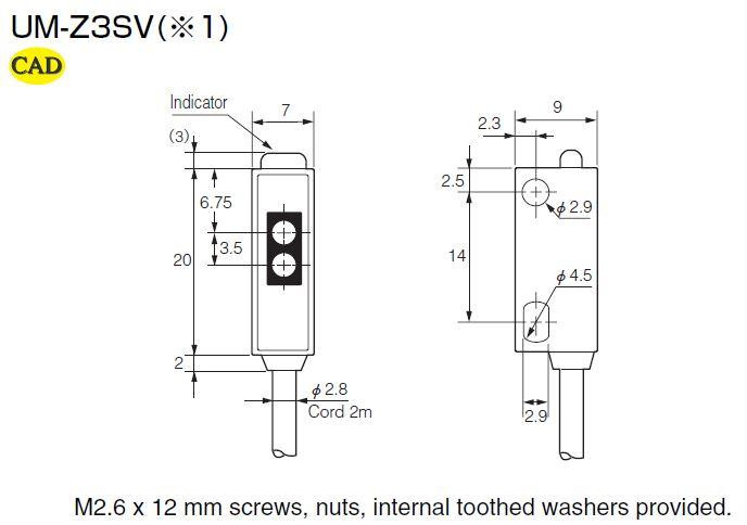 UM-Z3SV Takex Photoelectric Sensors