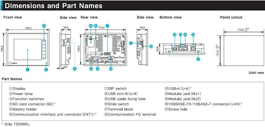 TS2060I Fuji Electric Operator Interfaces/HMI/Touchscreens