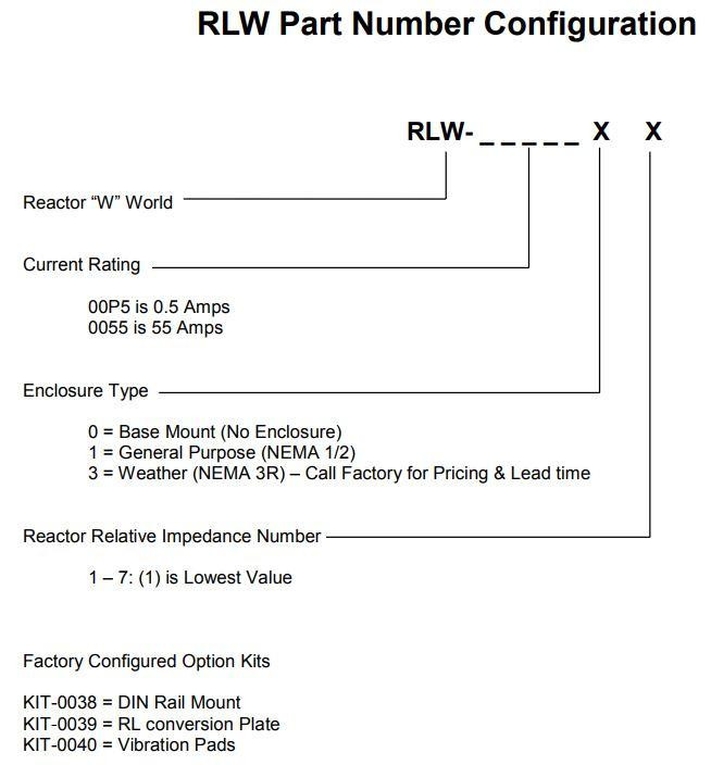 RLW-006503 MTE Line Reactors/Load Reactors