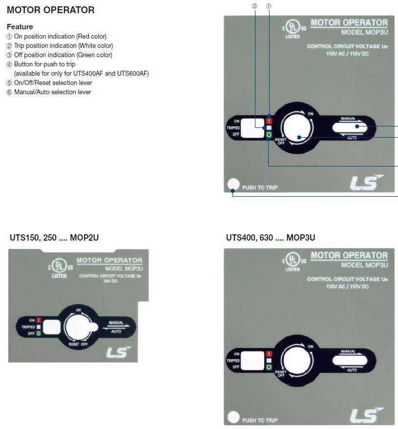 MOP3U-L 230VAC/DC LS Electric Circuit Breakers - Accessory