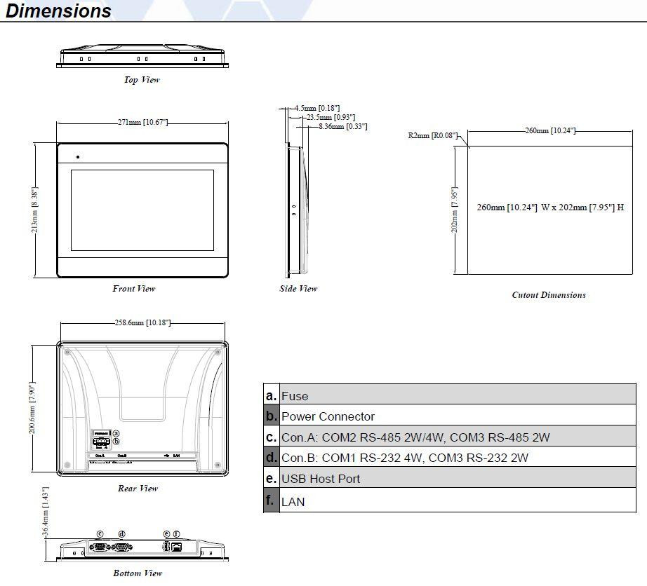MT8106iP Weintek USA Operator Interfaces/HMI/Touchscreens