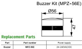 Buzzer Kit for 56mm PRE Series, 80db