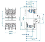 Circuit Breaker, 3 Pole, D-Curve, 40 Amp, UL489