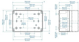 Enclosure, TK2518, Polystyrene, Gray Top Hat