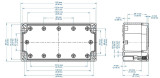 Enclosure, TG1608, Polycarbonate, Gray Cover