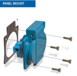Connector, Receptacle, Panel Mount, Blue