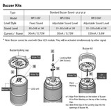 Buzzer Kit, ‚Äö√Ñ√∂‚àö‚Ä†‚àö‚àÇ‚Äö√†√∂‚Äö√¢¬ß56mm, Adjustable up to 80dB