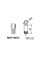 NPT Adapter, M20-33mm, NPT 1/2", For Use with Pole