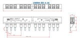 MCB Accy, Bus Bar, 3P w/Aux., 80/160A, 48 Pins