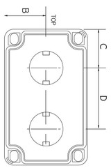 Enclosure, PB/Switch Box, ‚àö√≤30mm, Polycarbonate