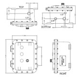 Motor Starter, Ex. Proof, 3hp@460V, 120V Coil