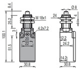 Limit switch with threaded piston plunger