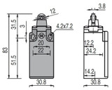 Position switch with roller piston plunger