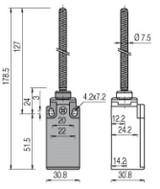 Limit switch with coil spring