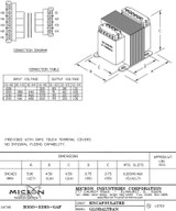 Transformer, 350VA, 14.6/3.0/1.5AMPS