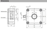 Sensor, Ultrasonic,Top Mount, 90-2000 mm Range