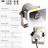 Buzzer, 100dB+/-5%, IP65, 24VDC, Ivory