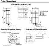LED Unit, Green, LR6, 24VDC, 60mm